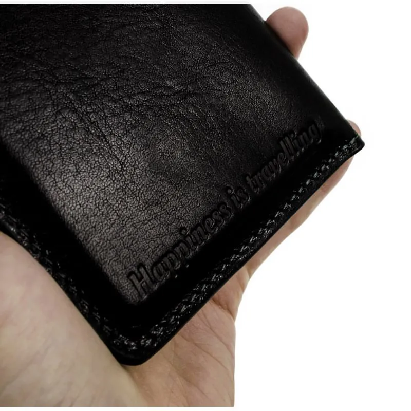 Small Full Grain Italian Leather Passport Holder - Gulliver's Travels