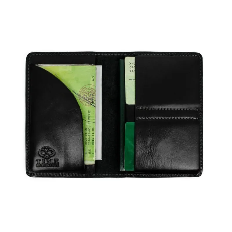 Small Full Grain Italian Leather Passport Holder - Gulliver's Travels