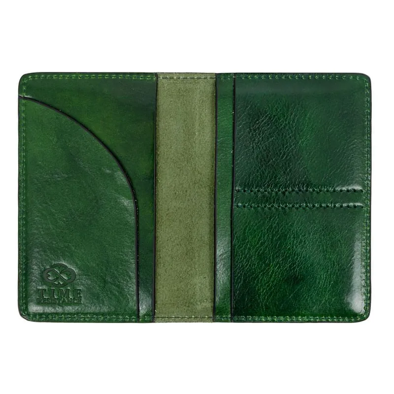 Small Full Grain Italian Leather Passport Holder - Gulliver's Travels