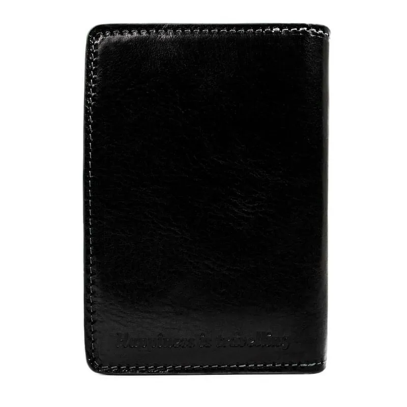 Small Full Grain Italian Leather Passport Holder - Gulliver's Travels