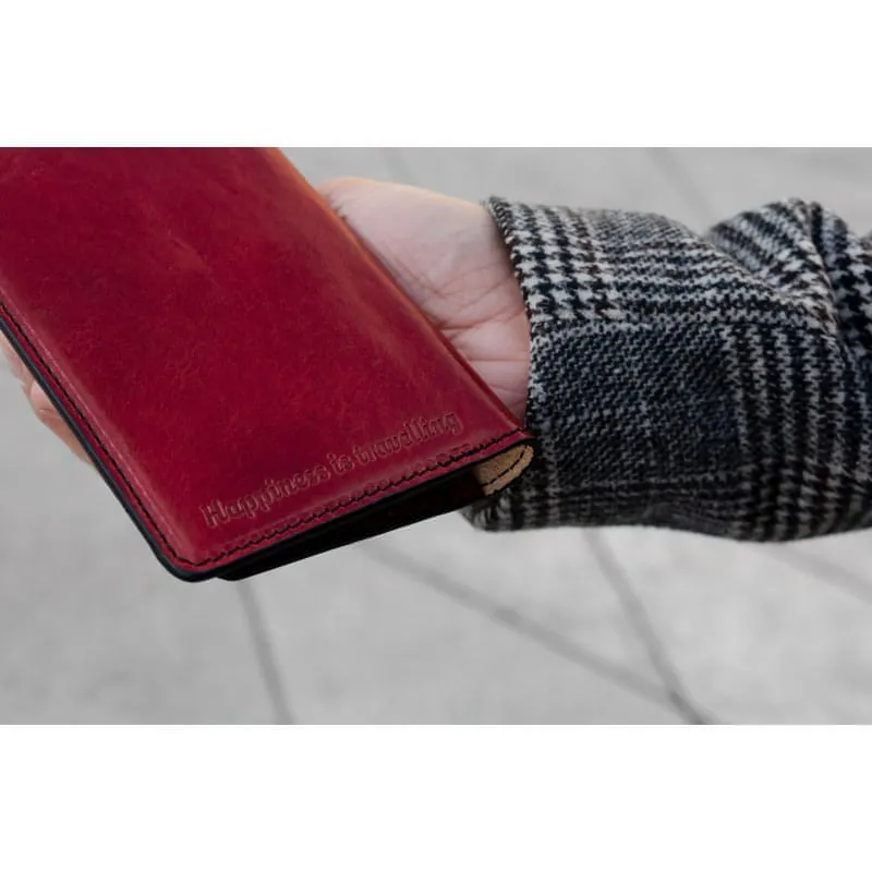 Small Full Grain Italian Leather Passport Holder - Gulliver's Travels