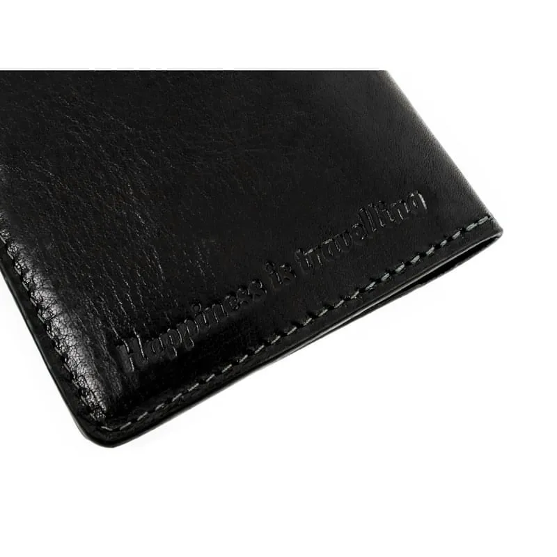 Small Full Grain Italian Leather Passport Holder - Gulliver's Travels