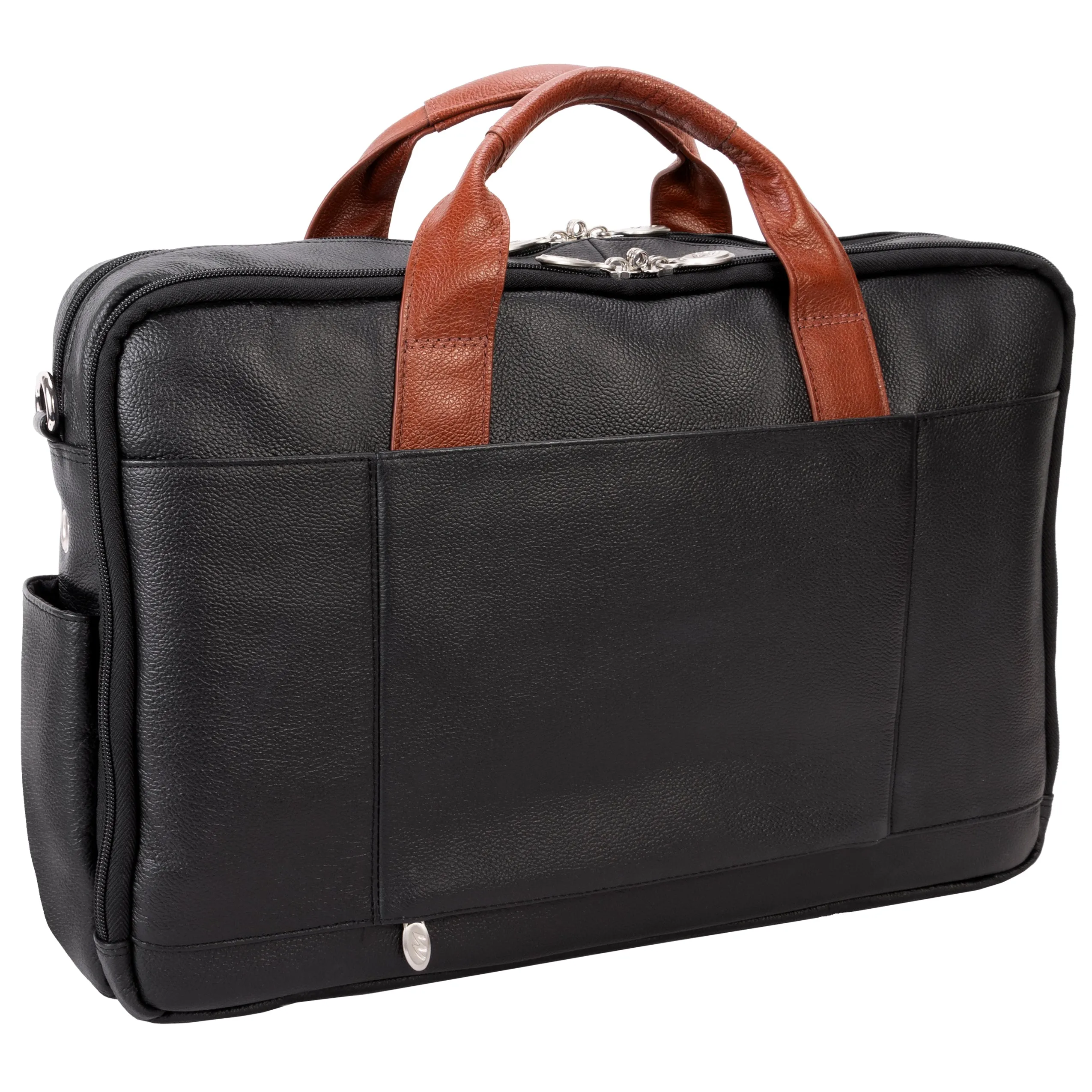 SOUTHPORT | 17” Leather Two-Tone Laptop Briefcase