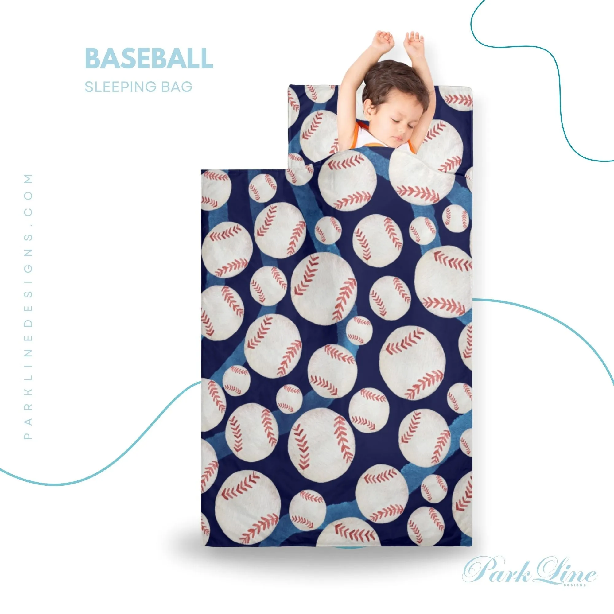 Sports Fan Kids' Long Sleeping Bag | A Catchy Blend of Comfort & Style | Lightweight and Durable Sleeping Bag for Kids