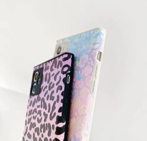 Square Leopard Colorful Case