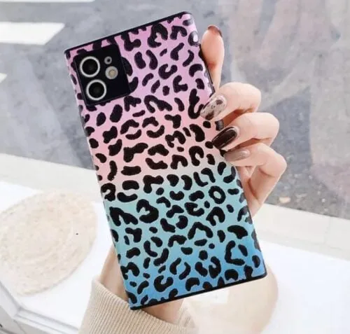 Square Leopard Colorful Case