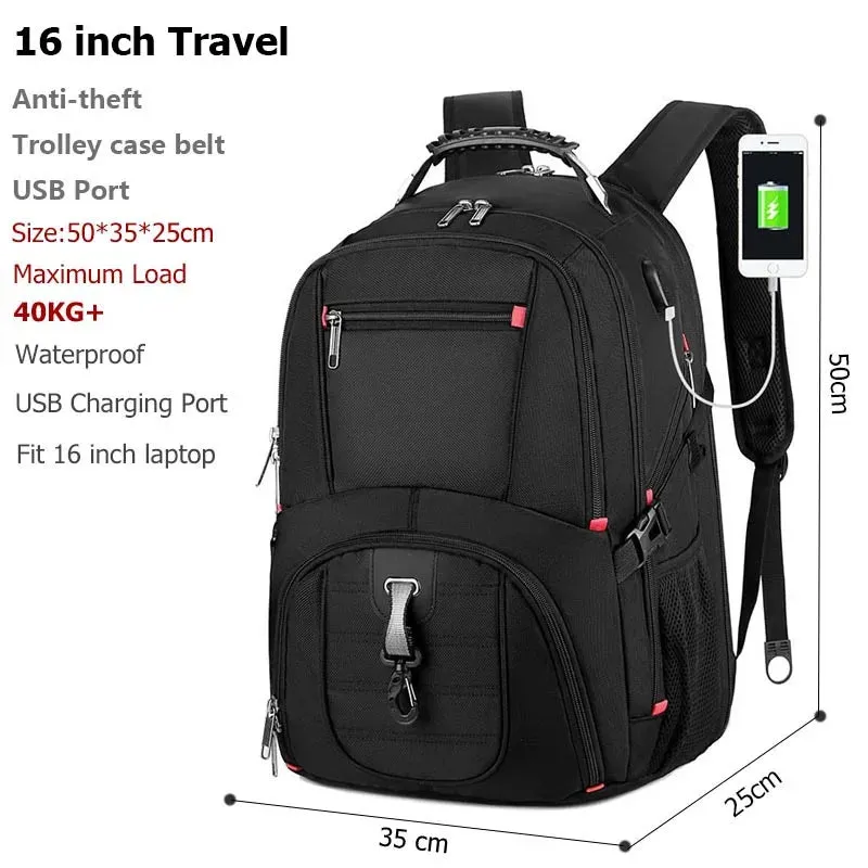 Swiss-Multifunctional 15-17 Inch Laptop Backpack - Durable, Twenty Pockets, tear & water-resistant design with USB Charging Port Rucksack, Bag Suitable for Travel, students or Work - Excellent Gift for all