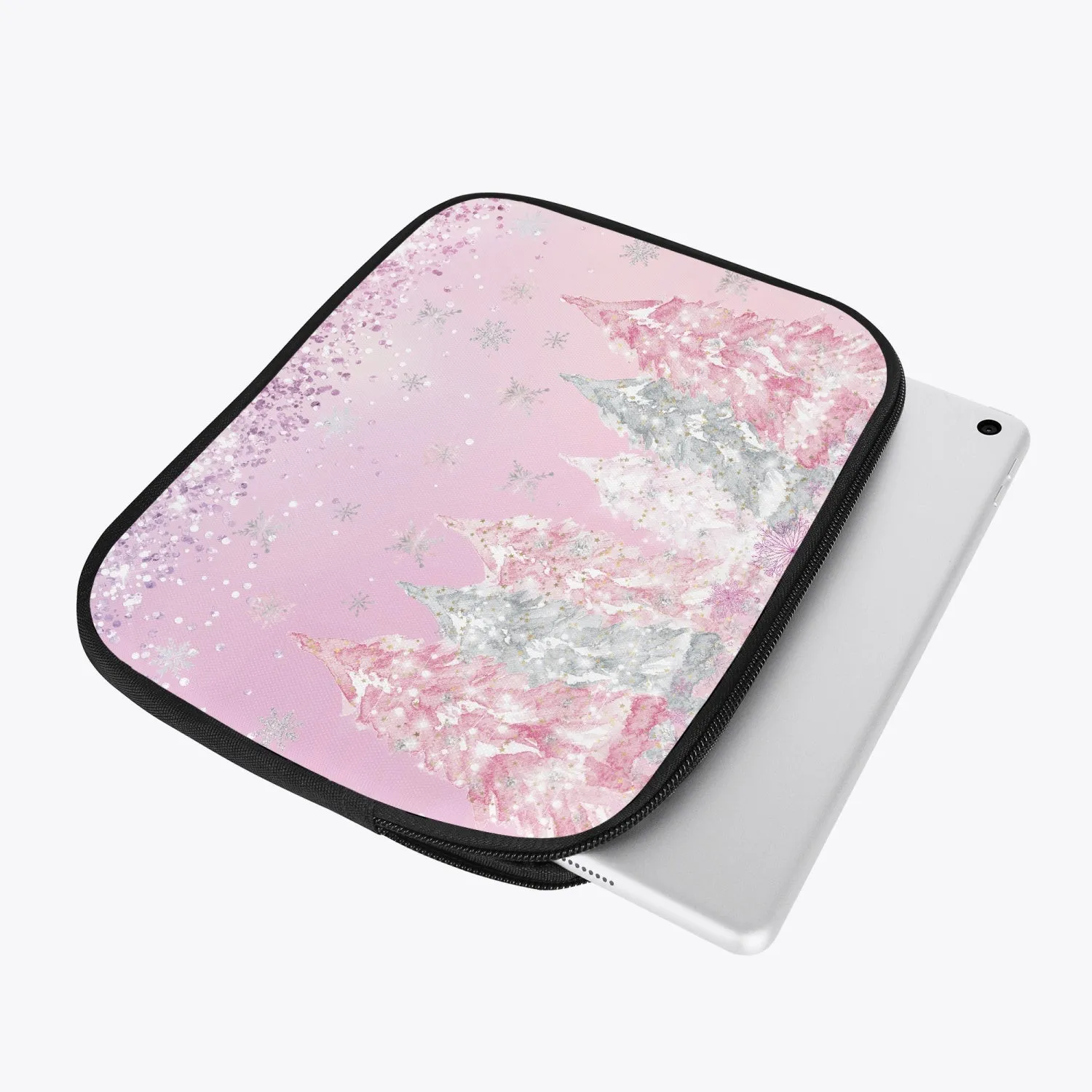 Tablet Sleeve - Pink Christmas - Trees, awd-601