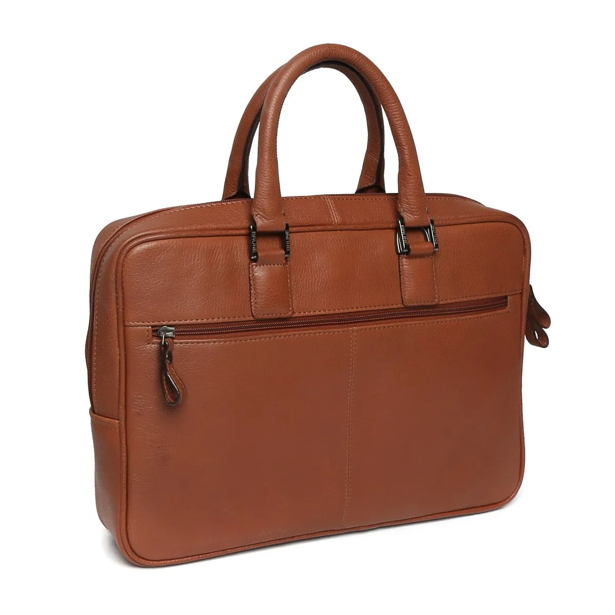 Tan Classic Ladies Leather Laptop Briefcase By Brune & Bareskin