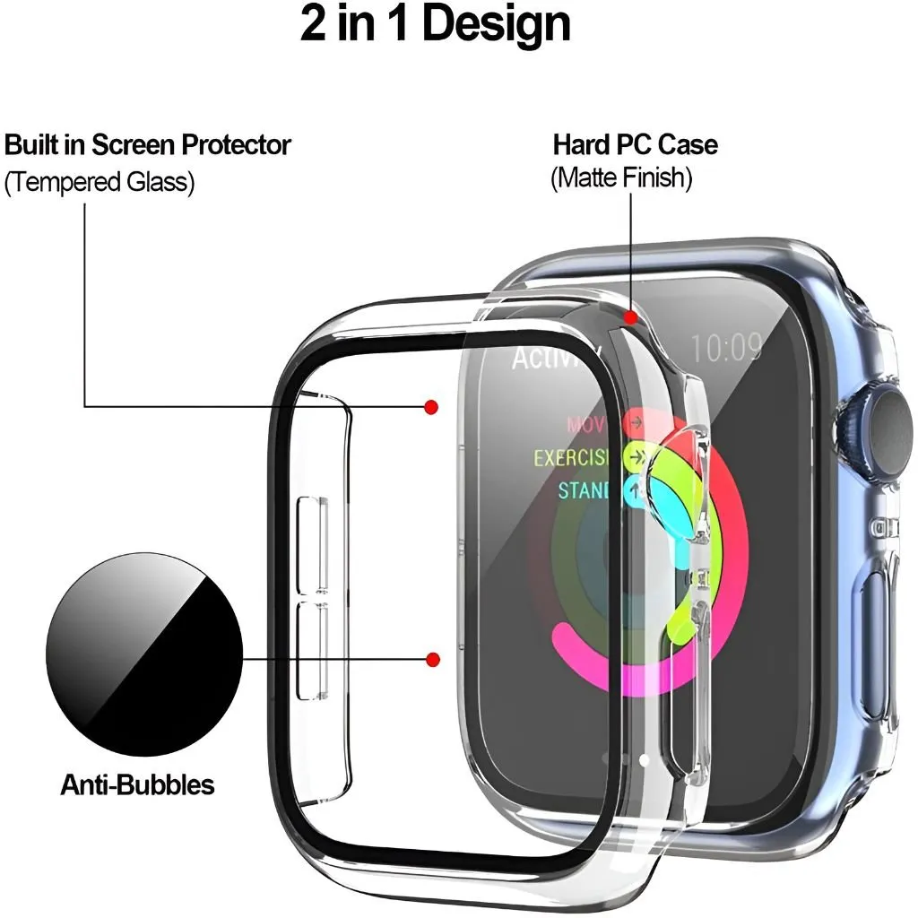 Tempered Glass Protective Watch Case