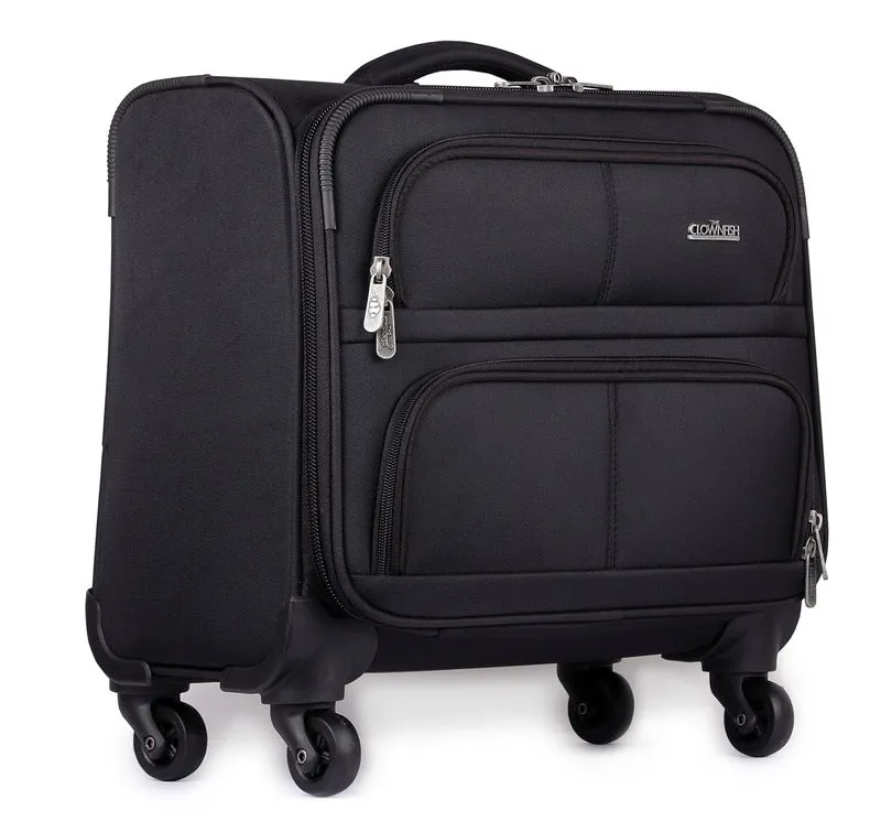 THE CLOWNFISH Drifter 44 Litre Laptop Roller Case - Durable & Stylish | 15.6" Laptop Compartment | Black