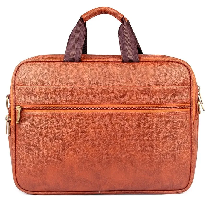 THE CLOWNFISH Executive 15.6-Inch Laptop Bag (Cinnamon)