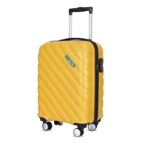 THE CLOWNFISH Wanderwheels Series Luggage ABS Hard Case Suitcase Eight Wheel Trolley Bag- Sunshine Yellow (52 cm- 20.5 inch)