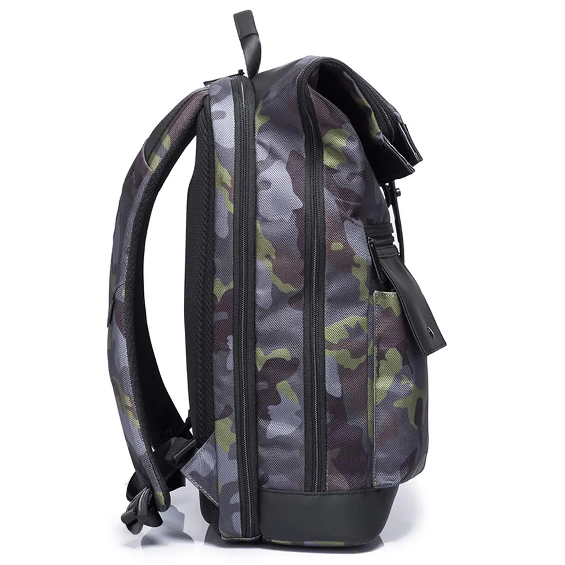 THE CLOWNFISH Water Resistant 30 L Polyester Anti theft Foldable Business Travel 15.6 inch Laptop Backpack (Camouflage-Green)