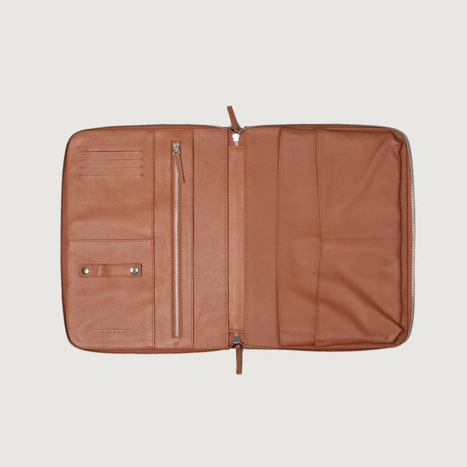 The Eclectic Brown Leather Folio Organizer