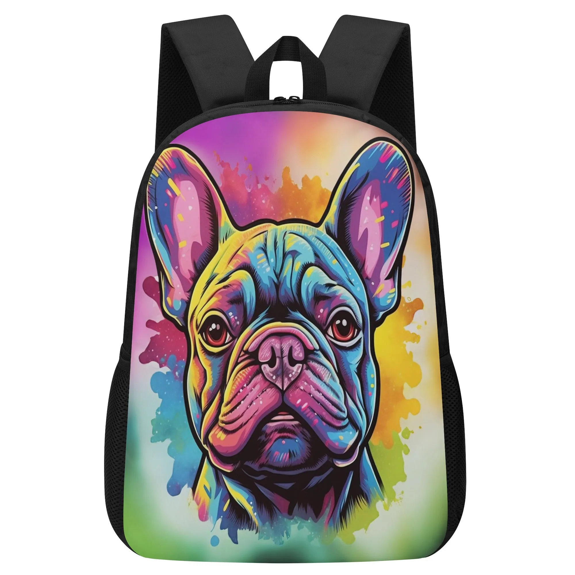 The Frenchie Face - 17 Inch Laptop Backpack