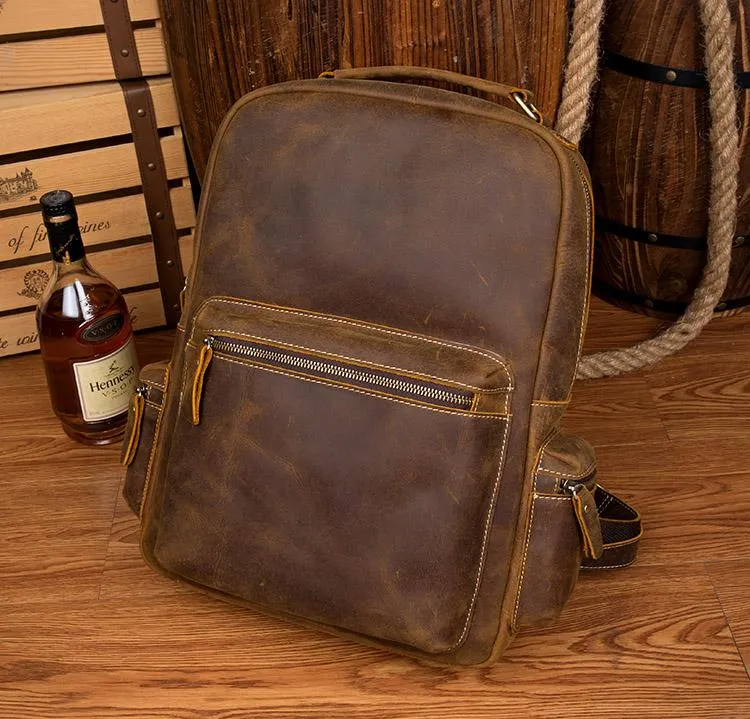 The Langley Backpack | Genuine Vintage Leather Backpack