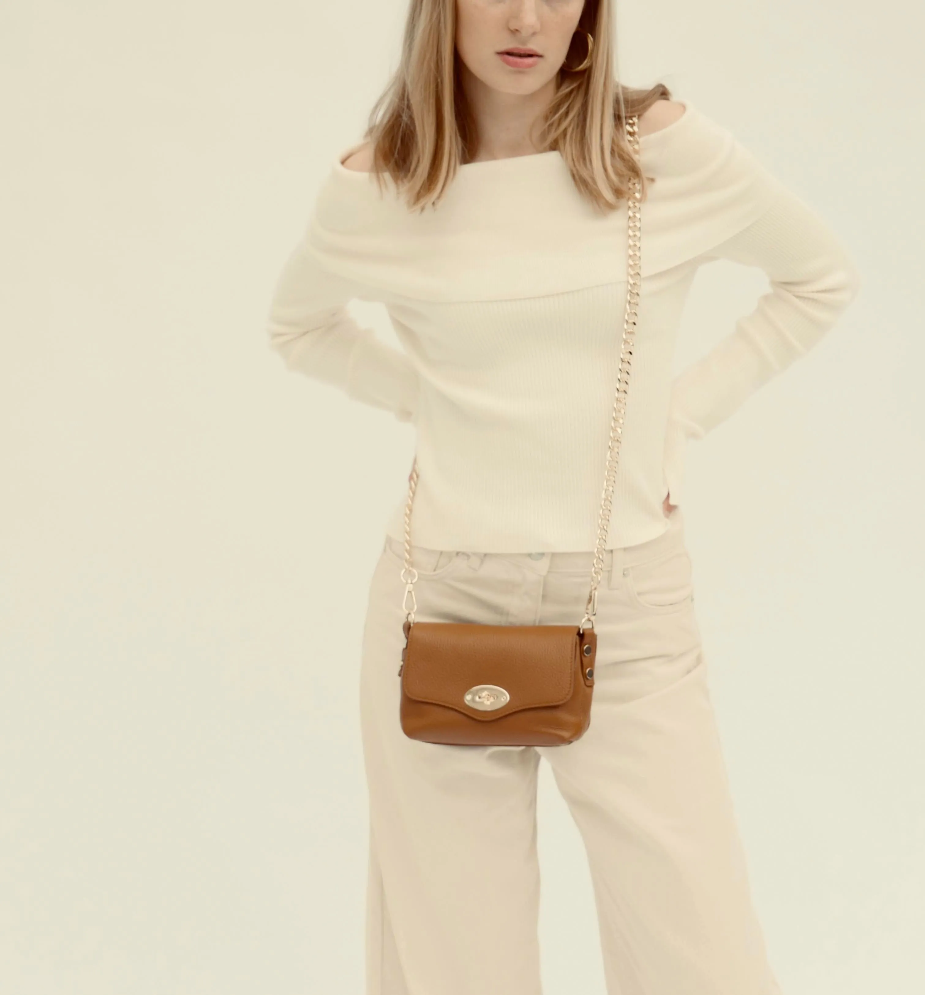 The Maddie Tan Leather Bag