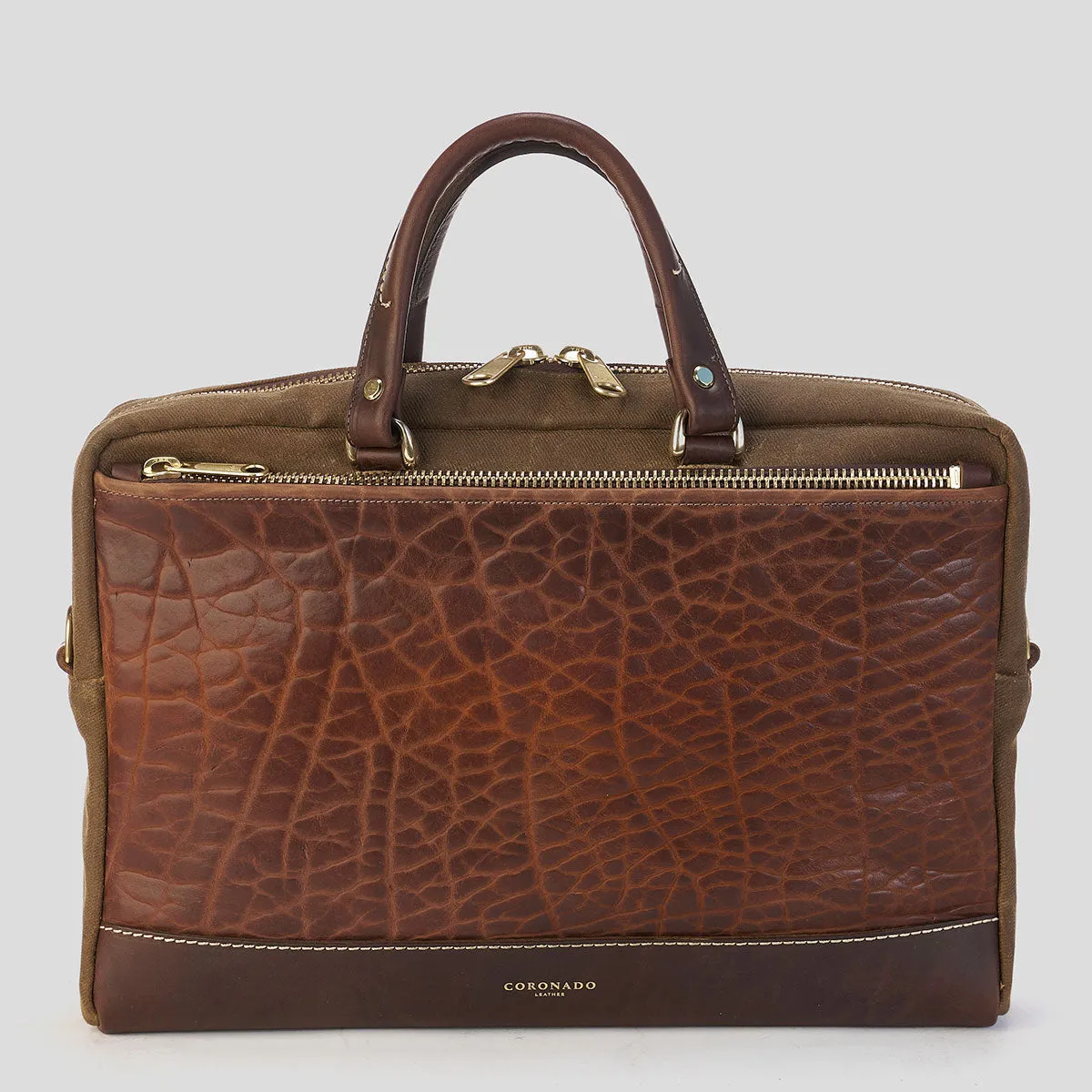 The Porter Briefcase | Bison Brown