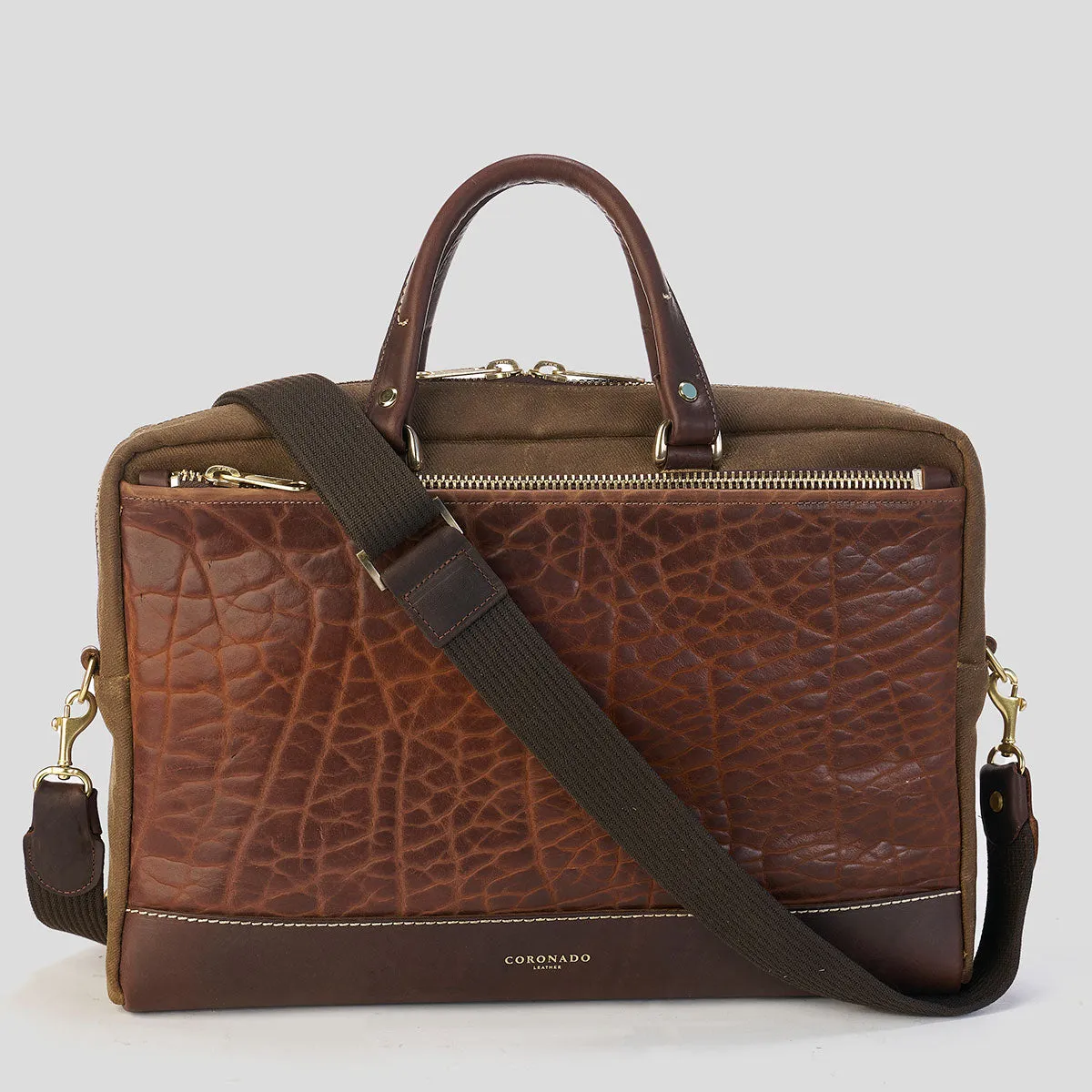 The Porter Briefcase | Bison Brown