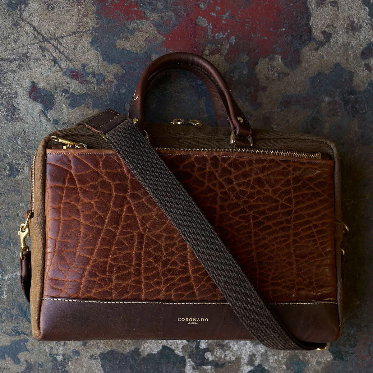 The Porter Briefcase | Bison Brown