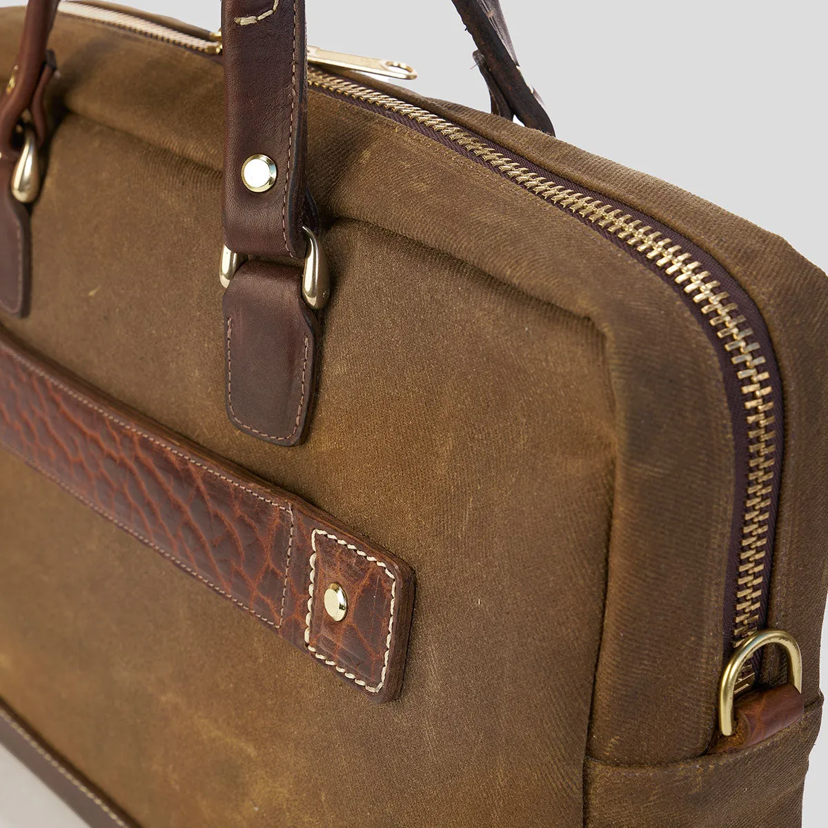 The Porter Briefcase | Bison Brown