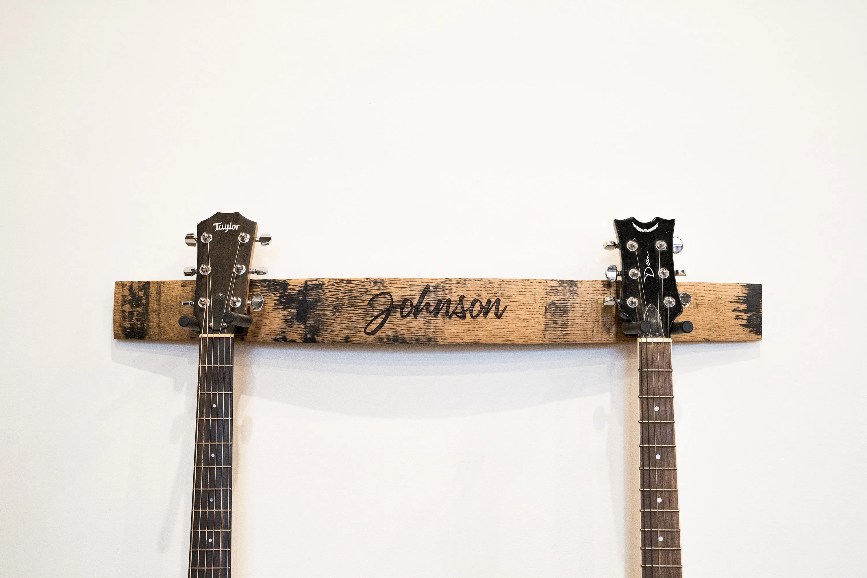 The Shoals Whiskey Barrel Personalized Double Guitar Holder