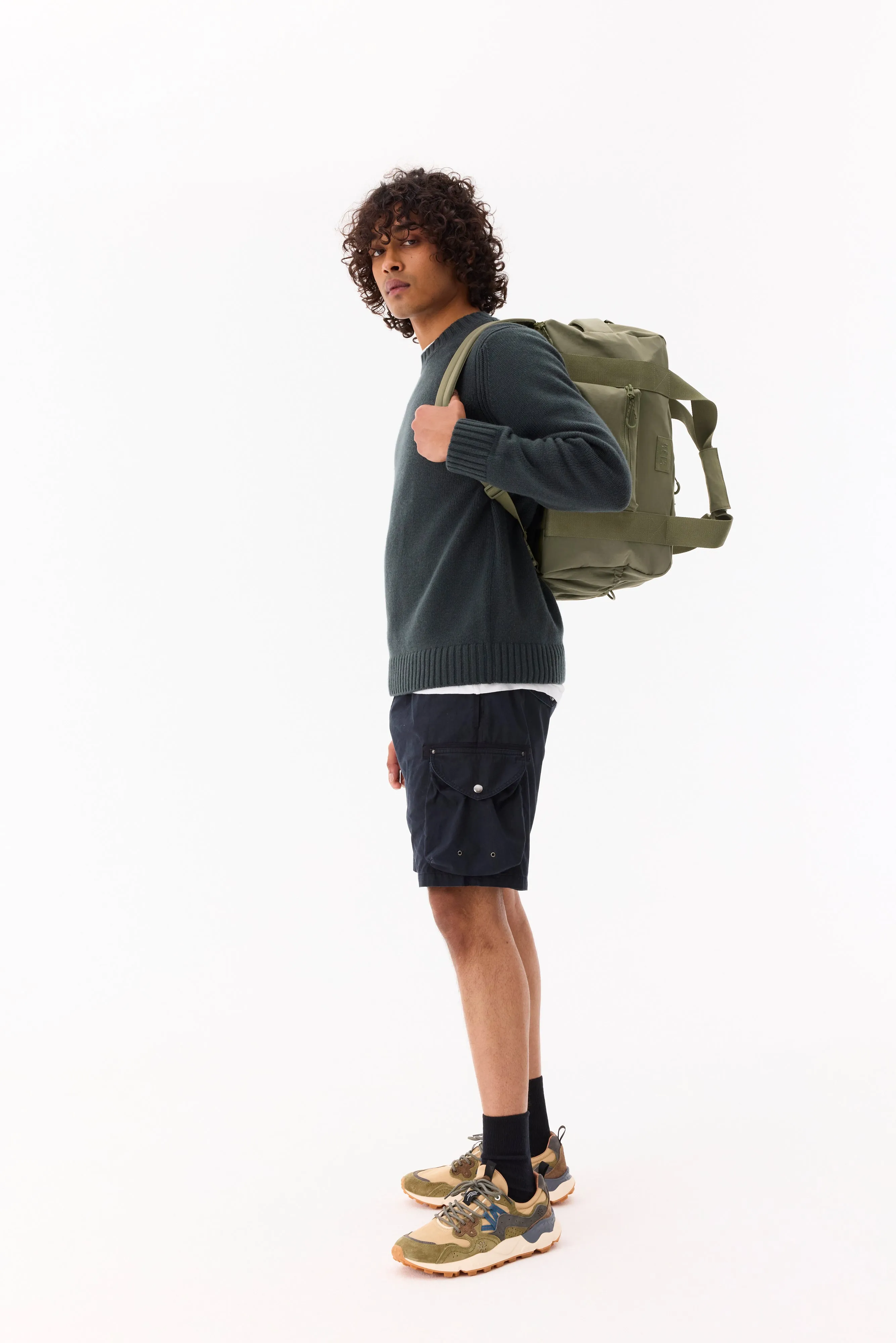 The Sport Duffle Backpack in Olive