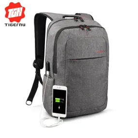 Tigernu Anti-Theft 14.1Inch Canvas Laptop Bagpack