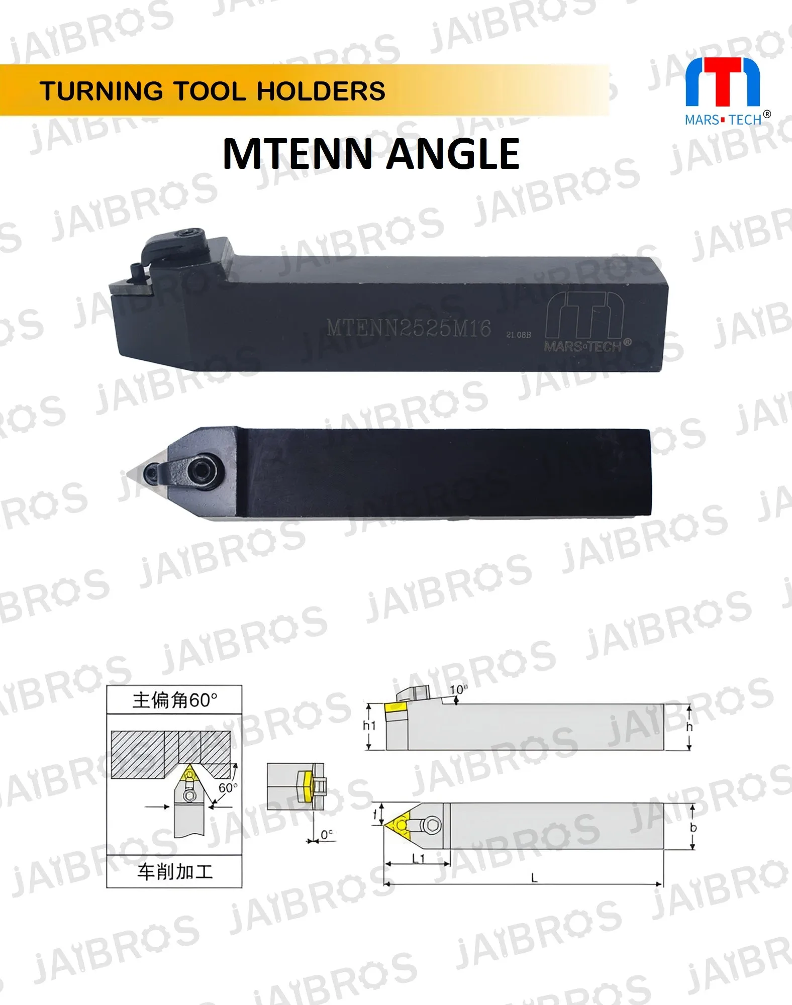 Turning Holder tnmg neutral MTENN pack of 1