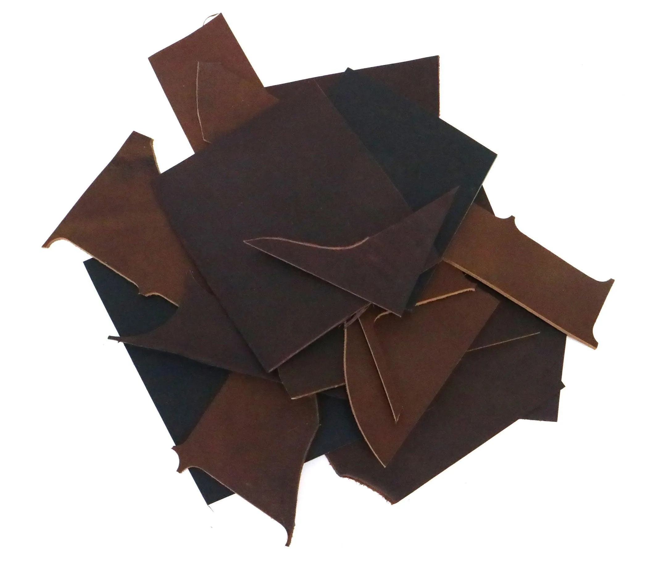 Two Pounds of West Tan Buffalo Leather Scrap