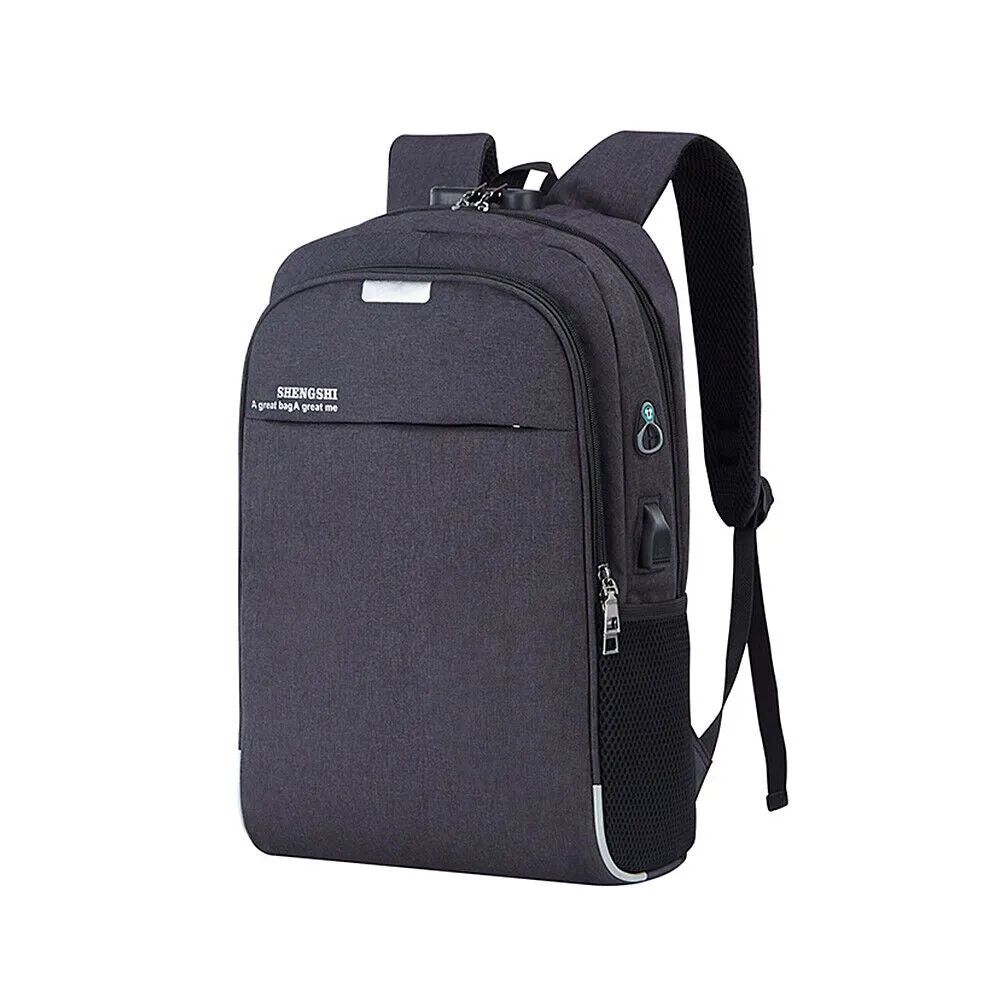 US Waterproof Anti Theft College Backpack Laptop Backpack With USB Charging Port