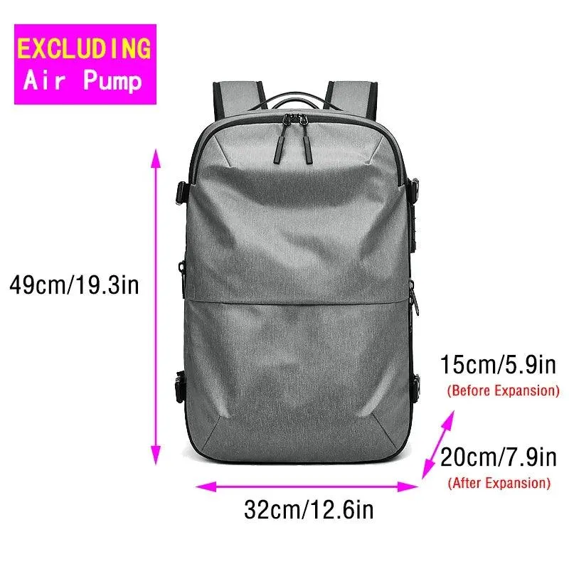 Vacuum Backpack with Electric Pump for Travel Bag for Men