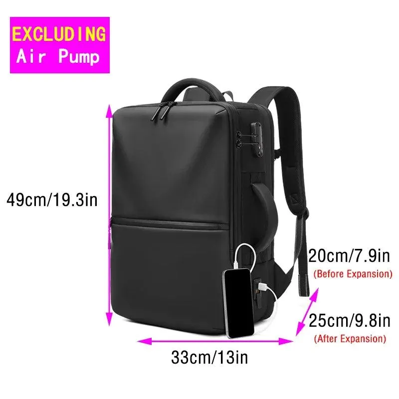 Vacuum Backpack with Electric Pump for Travel Bag for Men