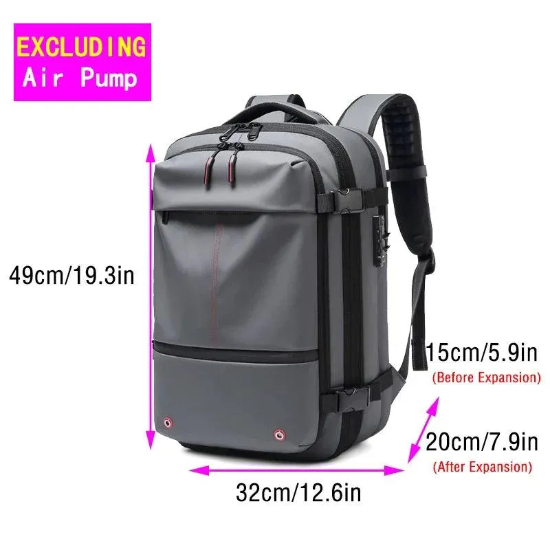 Vacuum Backpack with Electric Pump for Travel Bag for Men