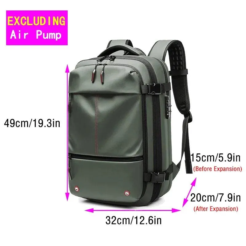 Vacuum Backpack with Electric Pump for Travel Bag for Men