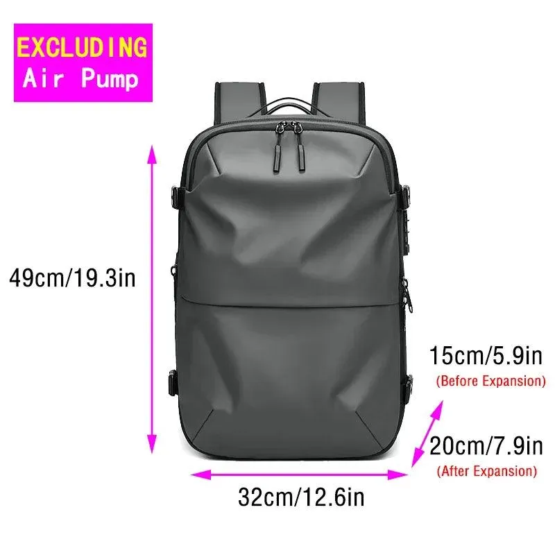 Vacuum Backpack with Electric Pump for Travel Bag for Men