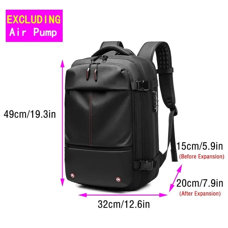 Vacuum Backpack with Electric Pump for Travel Bag for Men