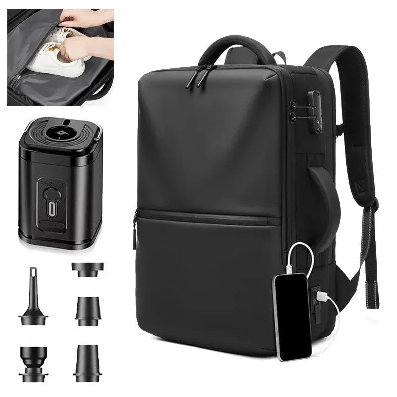 Vacuum Backpack with Electric Pump for Travel Bag for Men