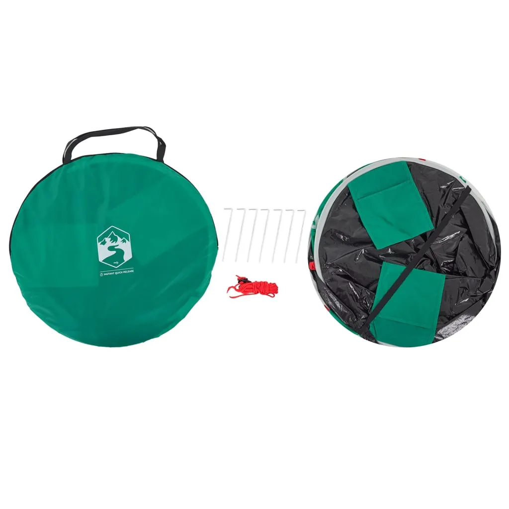 vidaXL Beach Tent 2-Person Sea Green Pop-up Waterproof