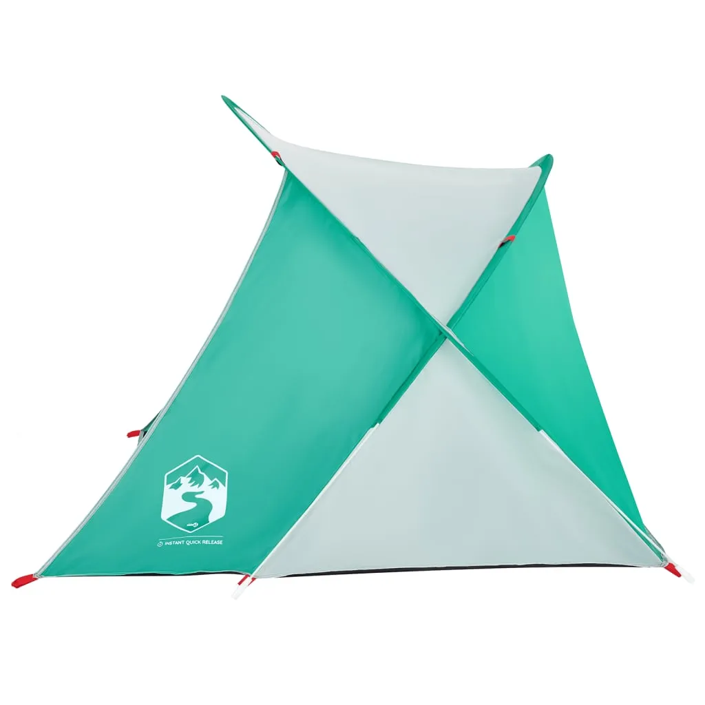 vidaXL Beach Tent 2-Person Sea Green Pop-up Waterproof