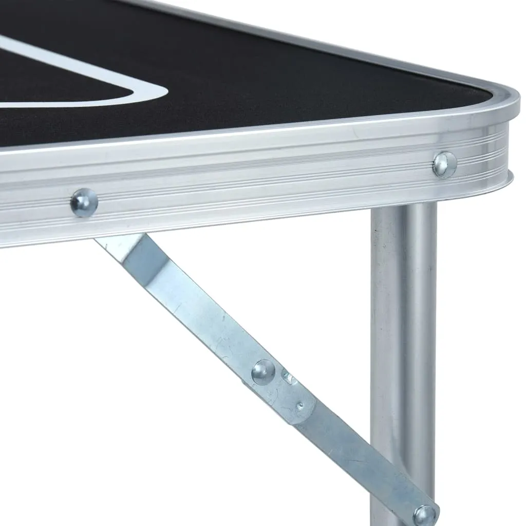 vidaXL Folding Beer Pong Table 240 cm Black