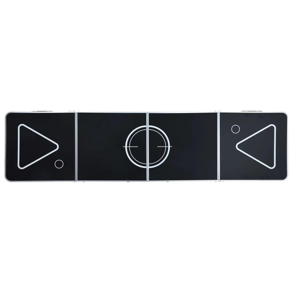 vidaXL Folding Beer Pong Table 240 cm Black