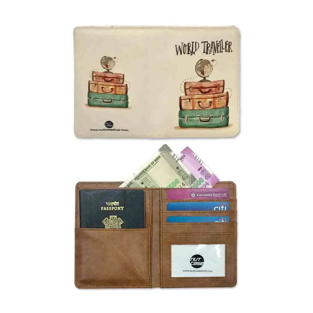 Vintage Passport Cover Travel Wallet Organizer   - Suitcases