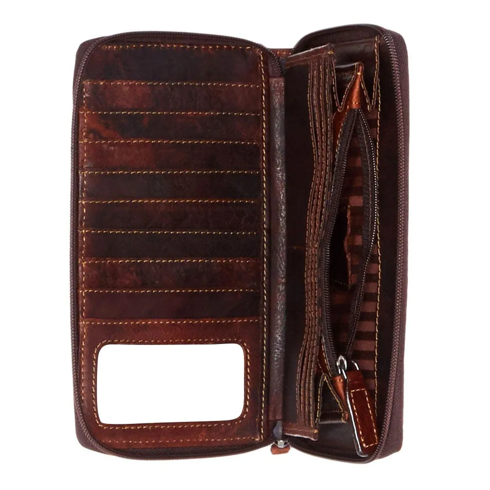 Voyager Large Zip-Around Travel Wallet #7724