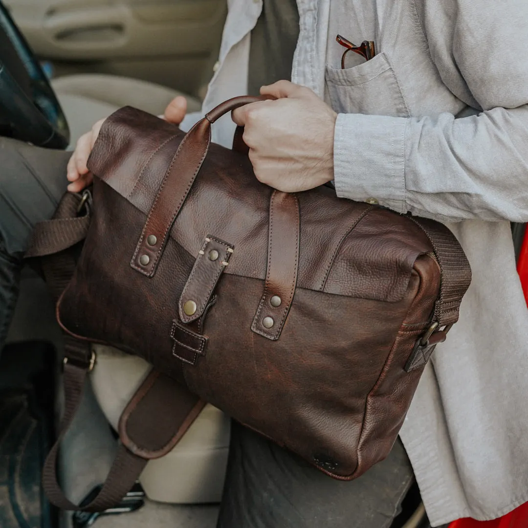 Walker Leather Briefcase Bag | Vintage Oak