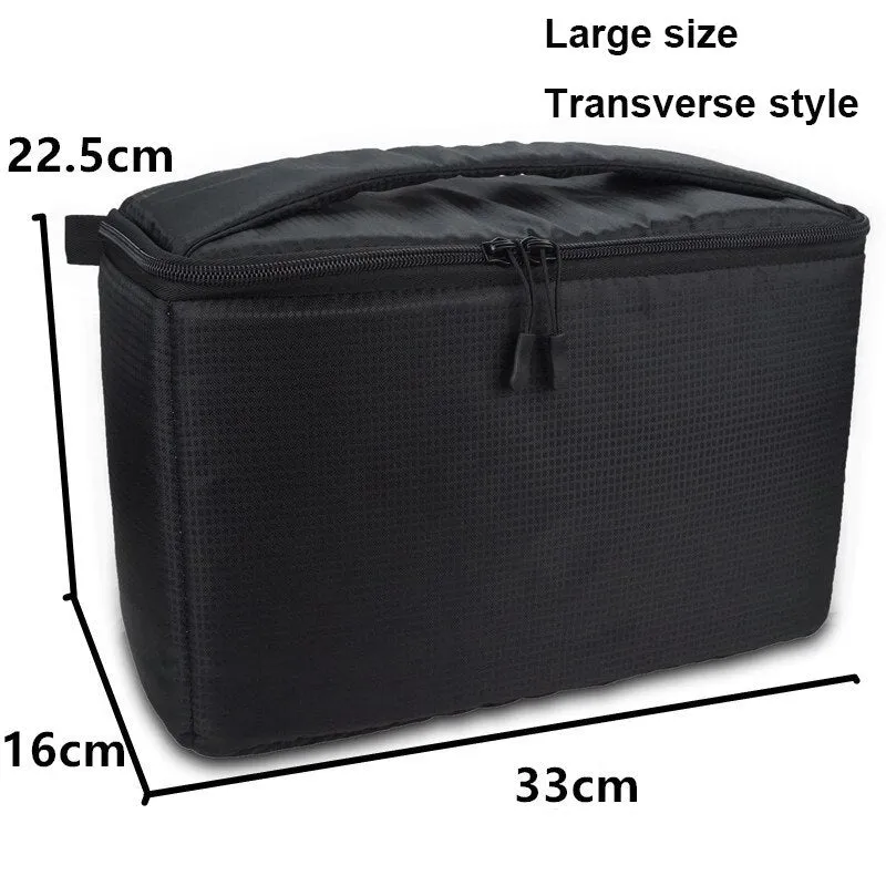 Waterproof DSLR Camera Inserts Bag Portable Inner Partition Padded Protector Bag Super Thick Drop-Proof Liner Inserts Handbag