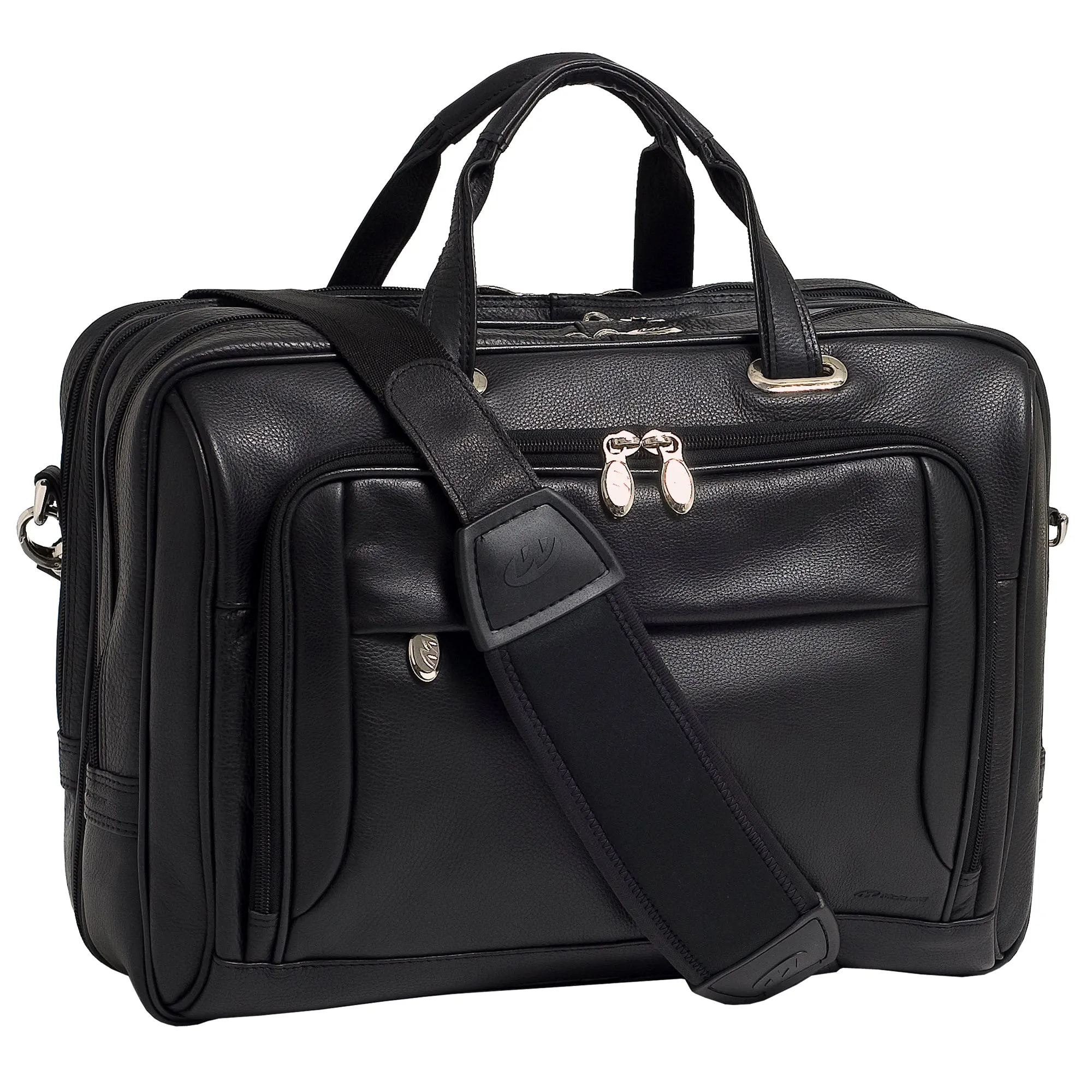 WEST LOOP | 17” Leather Expandable Laptop Briefcase