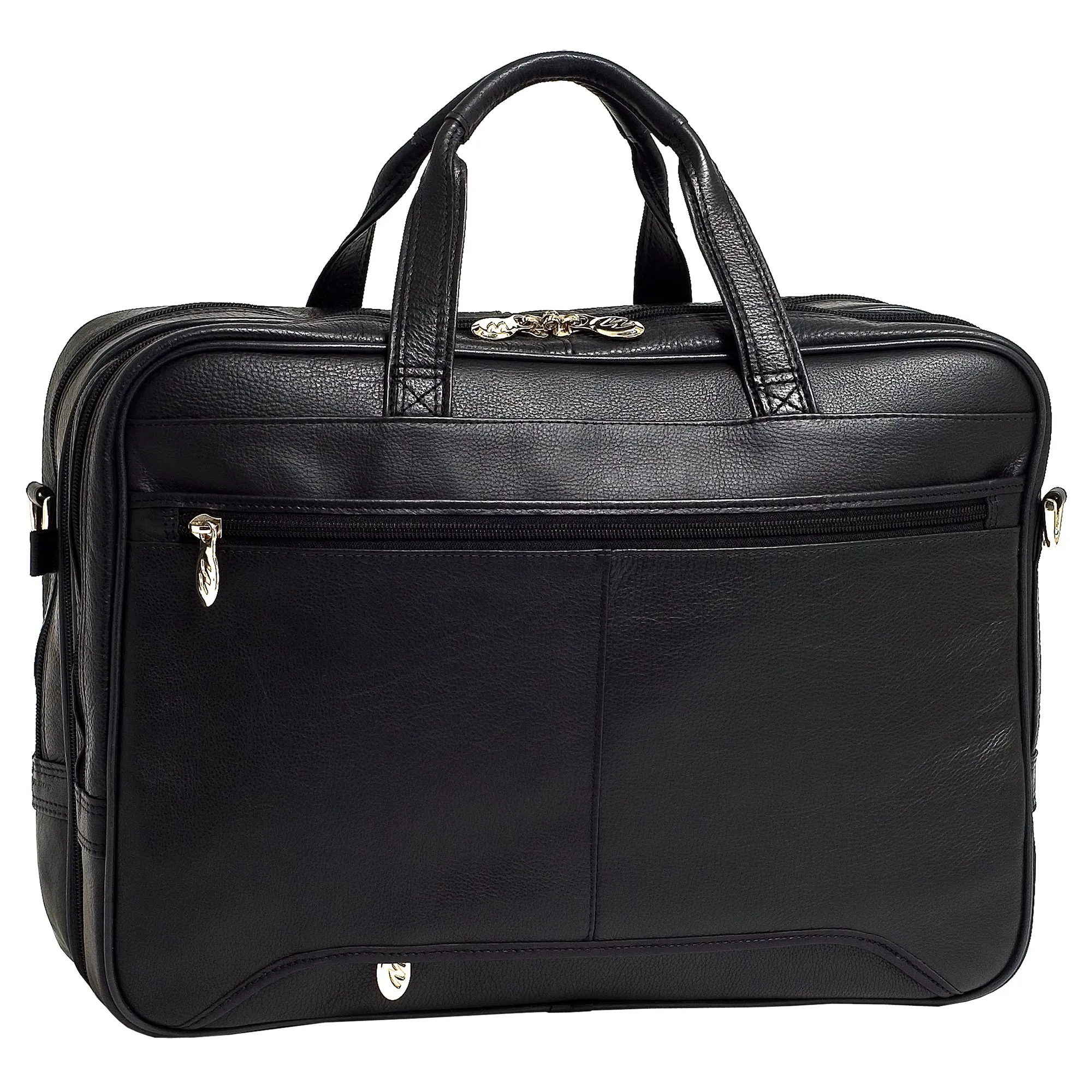 WEST LOOP | 17” Leather Expandable Laptop Briefcase