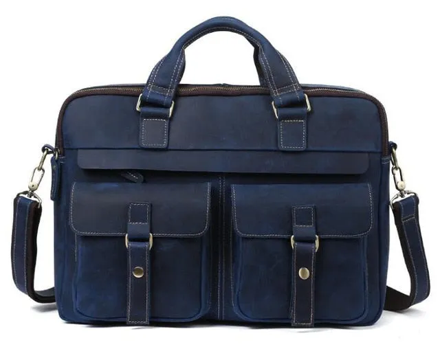 West Louis™ Vintage Style Leather Briefcases